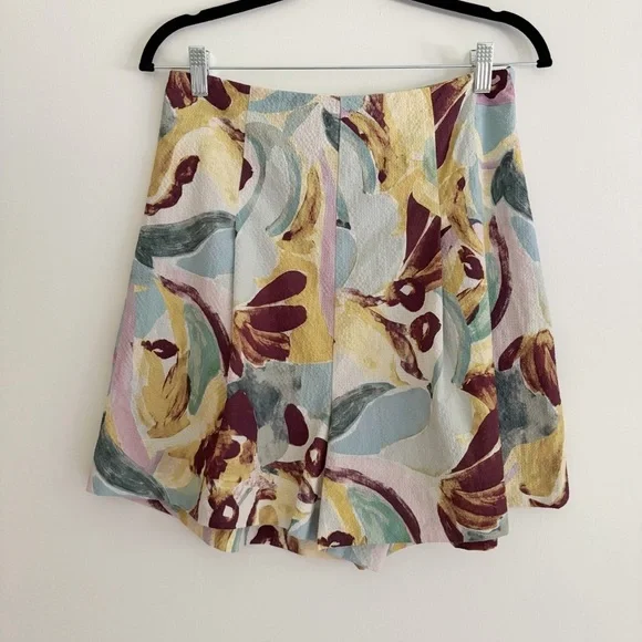 Ted Baker Bithana Set Tie Front Balloon Sleeve Blouse + Shorts Size 2 US 6 - Picture 8 of 10